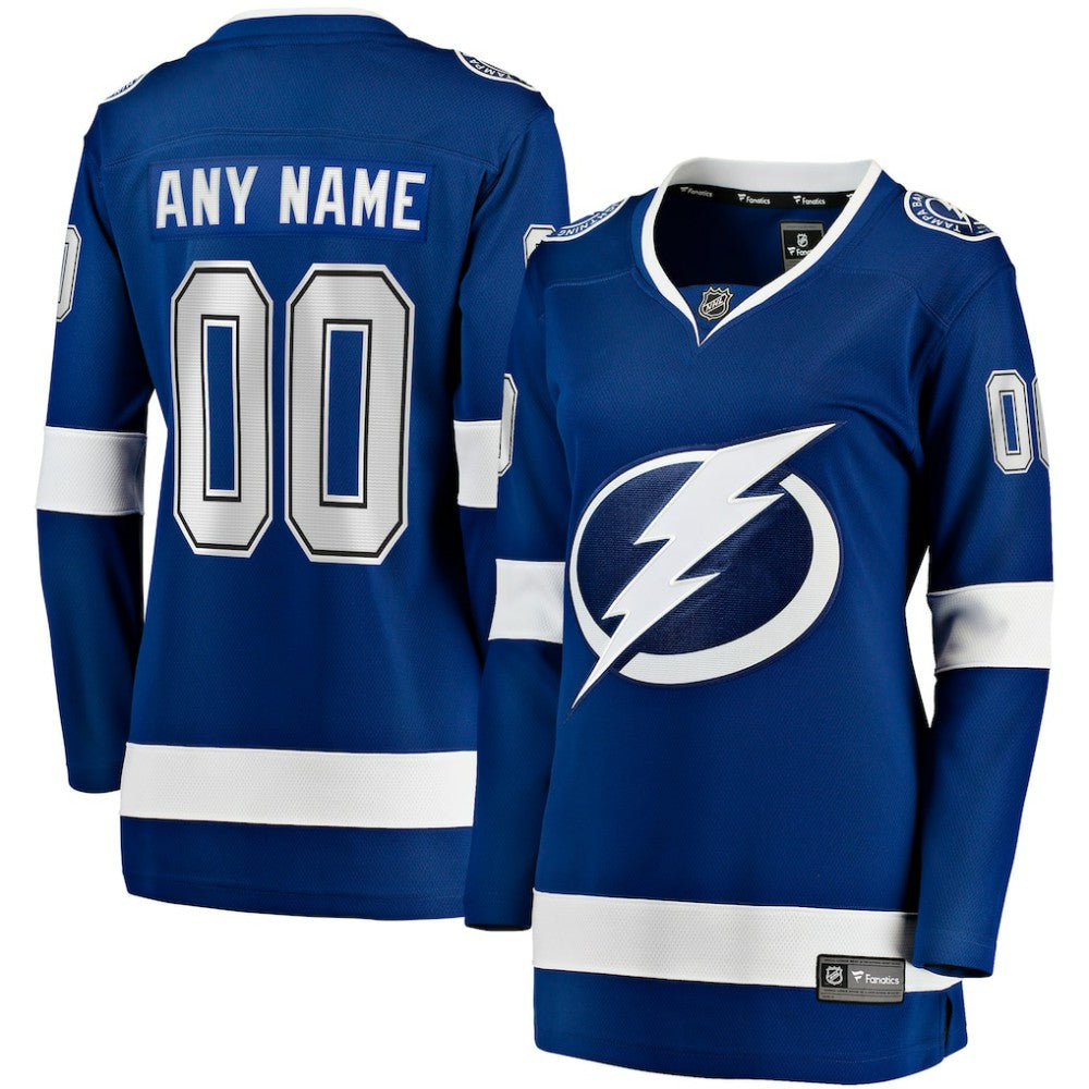 Tampa Bay Lightning Fanatics Women's Home Breakaway Custom Jersey - Blue | US 2793384
