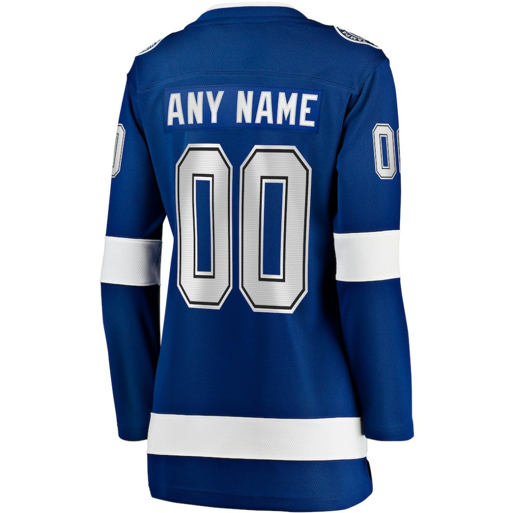 Tampa Bay Lightning Fanatics Women's Home Breakaway Custom Jersey - Blue | US 2793384
