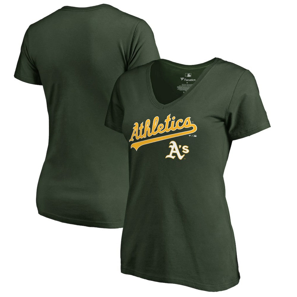 Athletics Women's Team Lockup T-Shirt - Green T-shirts