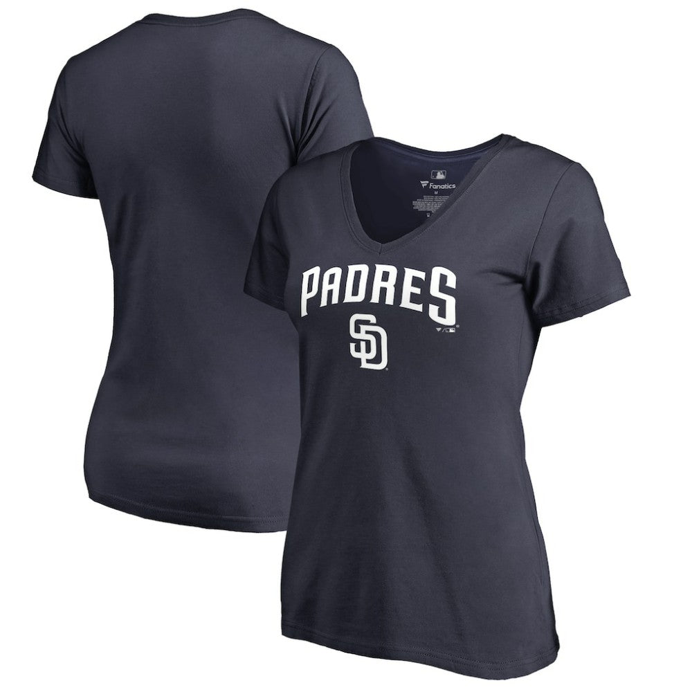 San Diego Padres Women's Team Lockup T-Shirt - Navy T-shirts