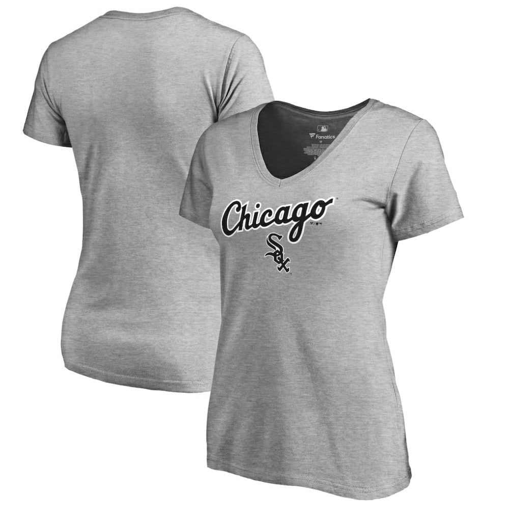 Chicago White Sox Women's Team Lockup T-Shirt - Ash T-shirts