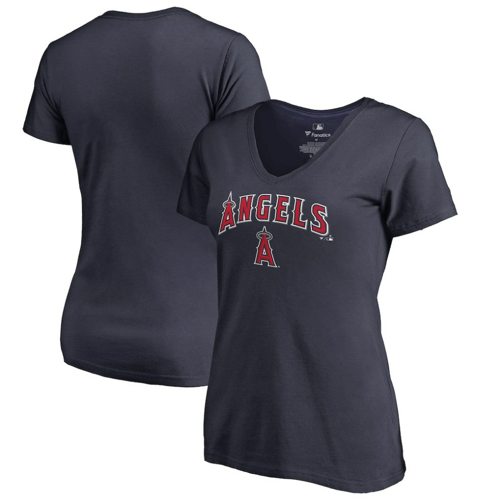 Los Angeles Angels Women's Team Lockup T-Shirt - Navy T-shirts