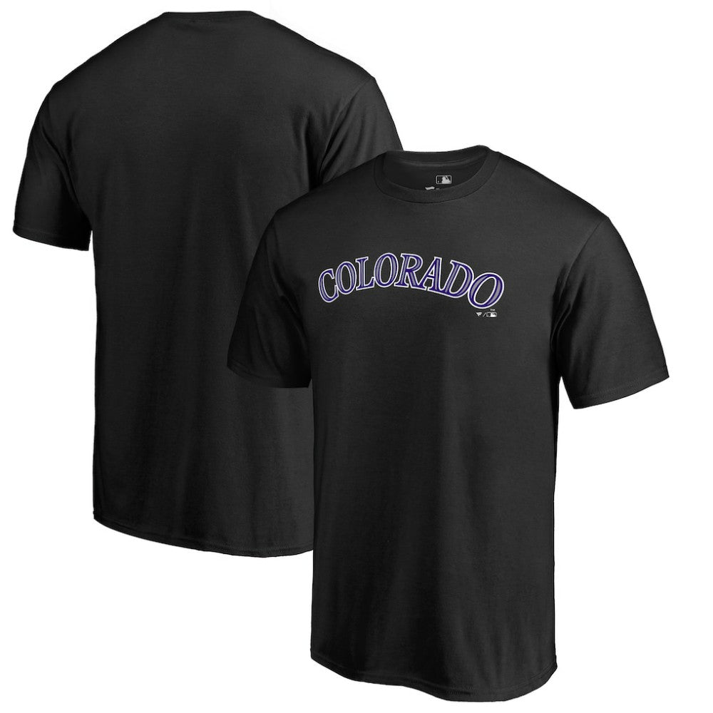 Colorado Rockies Team Wordmark T-Shirt - Black T-shirts