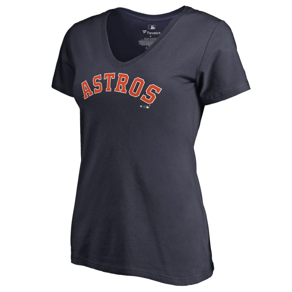 Houston Astros Women's Team Wordmark T-Shirt - Navy T-shirts