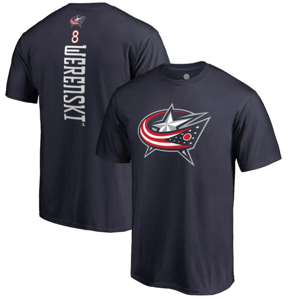 Zach Werenski Columbus Blue Jackets Backer T-Shirt - Navy | US 2797286