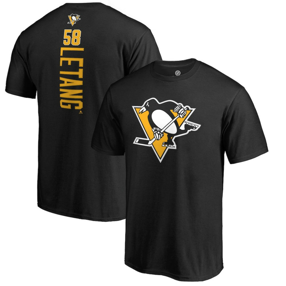 Kris Letang Pittsburgh Penguins Backer T-Shirt - Black | US 2797294