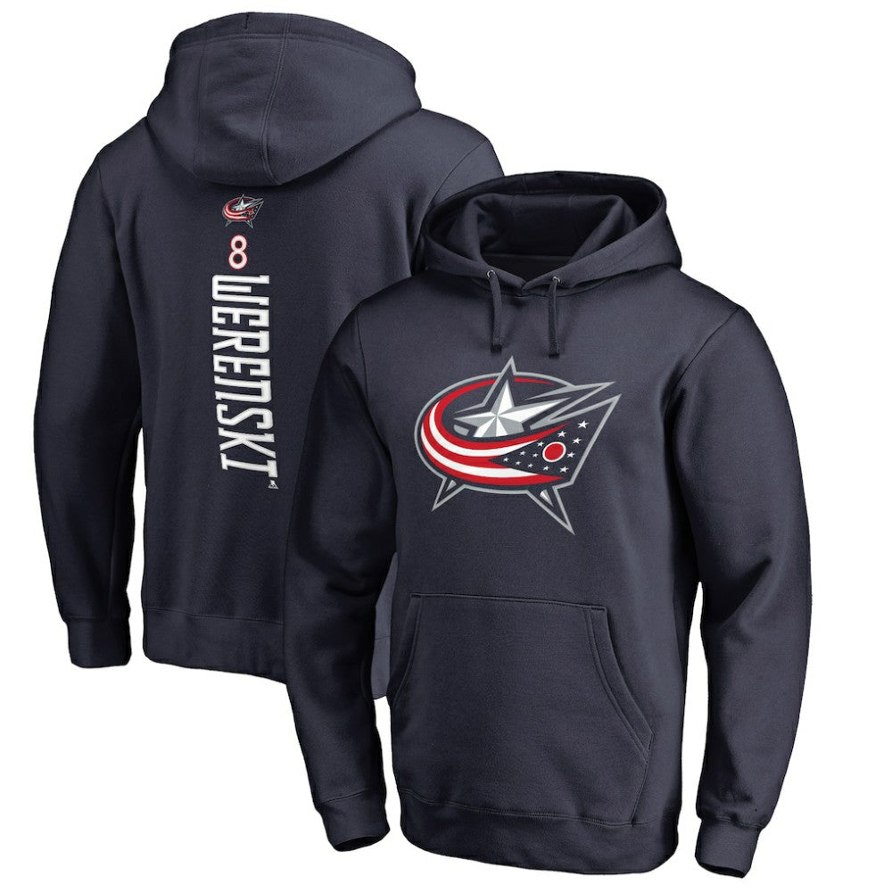 Zach Werenski Columbus Blue Jackets Backer Pullover Hoodie - Navy | US 2797336