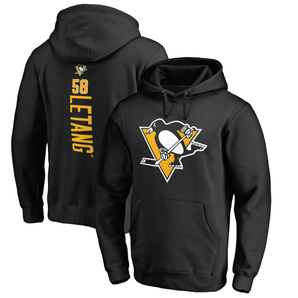 Kris Letang Pittsburgh Penguins Backer Pullover Hoodie - Black | US 2797344