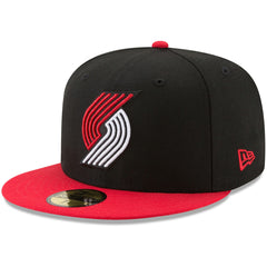 Portland Trail Blazers Team Color 2-Tone 59FIFTY Fitted Hat Black/Red - New Era