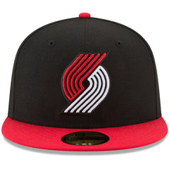 Portland Trail Blazers Team Color 2-Tone 59FIFTY Fitted Hat Black/Red - New Era