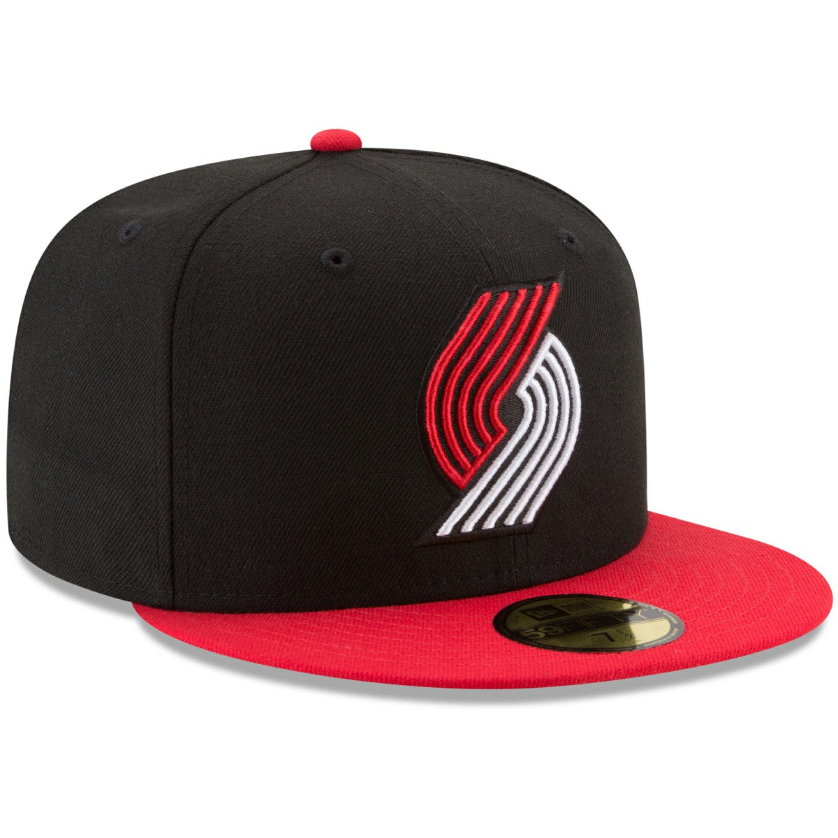 Portland Trail Blazers Team Color 2-Tone 59FIFTY Fitted Hat Black/Red - New Era