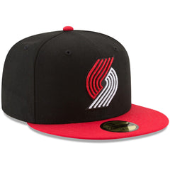 Portland Trail Blazers Team Color 2-Tone 59FIFTY Fitted Hat Black/Red - New Era