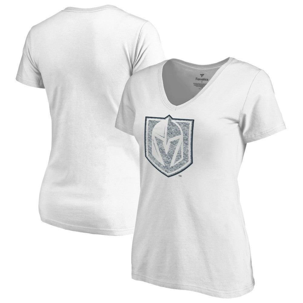 Vegas Golden Knights Women's Whiteout V-Neck T-Shirt - White | US 2799839