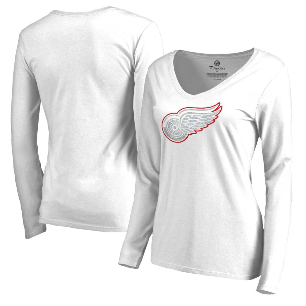 Detroit Red Wings Women's White Out Long Sleeve T-Shirt - White | US 2799841