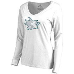 San Jose Sharks Women's White Out Long Sleeve T-Shirt - White | US 2799848