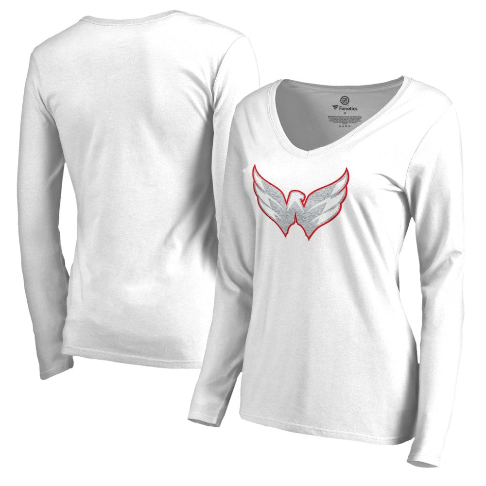 Washington Capitals Women's White Out Long Sleeve T-Shirt - White | US 2799851