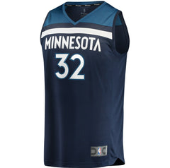 Karl-Anthony Towns Minnesota Timberwolves Fast Break Replica Jersey Navy Icon Edition - Fanatics