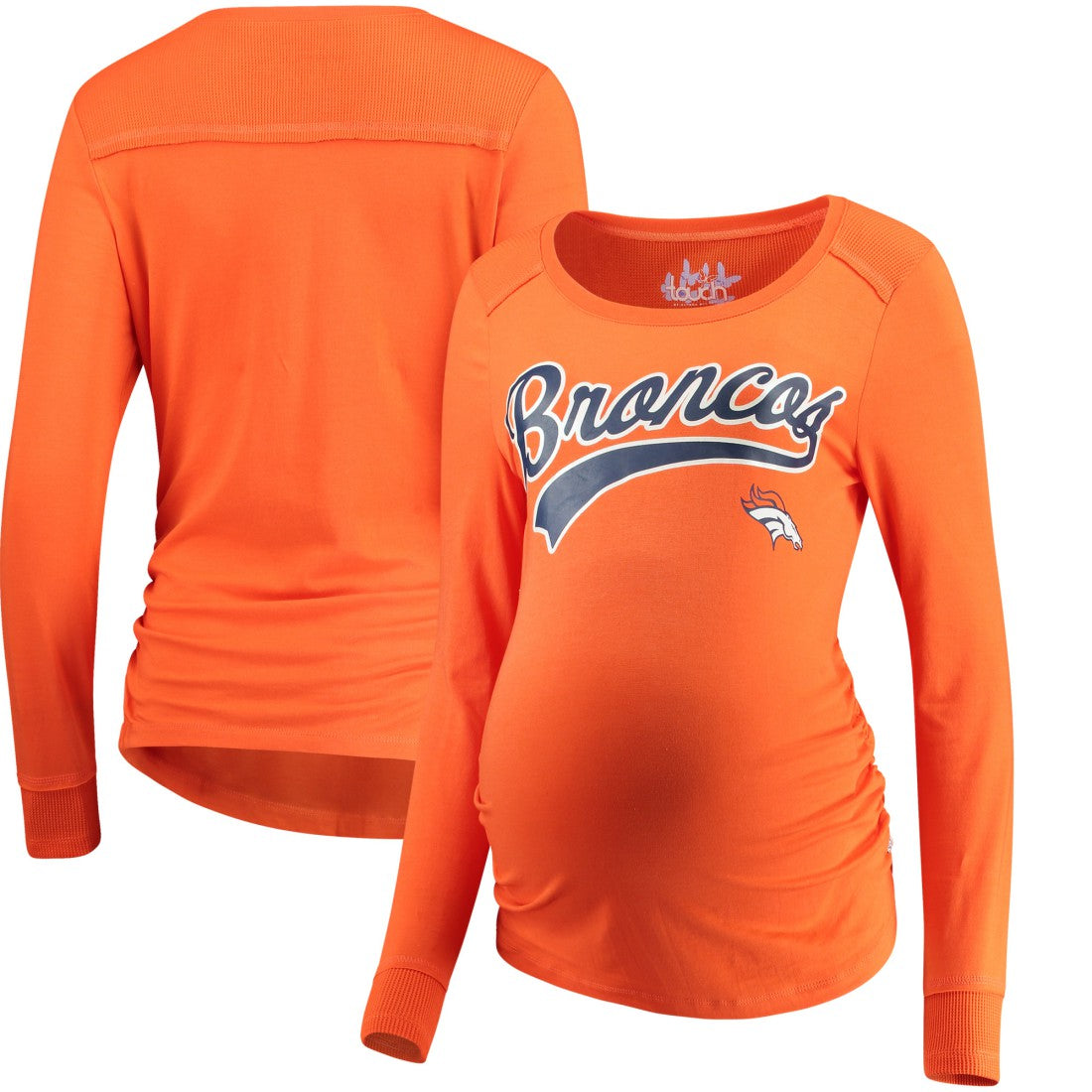 Denver Broncos Touch Women's Maternity Yardline Tri-Blend Top - Orange Tops