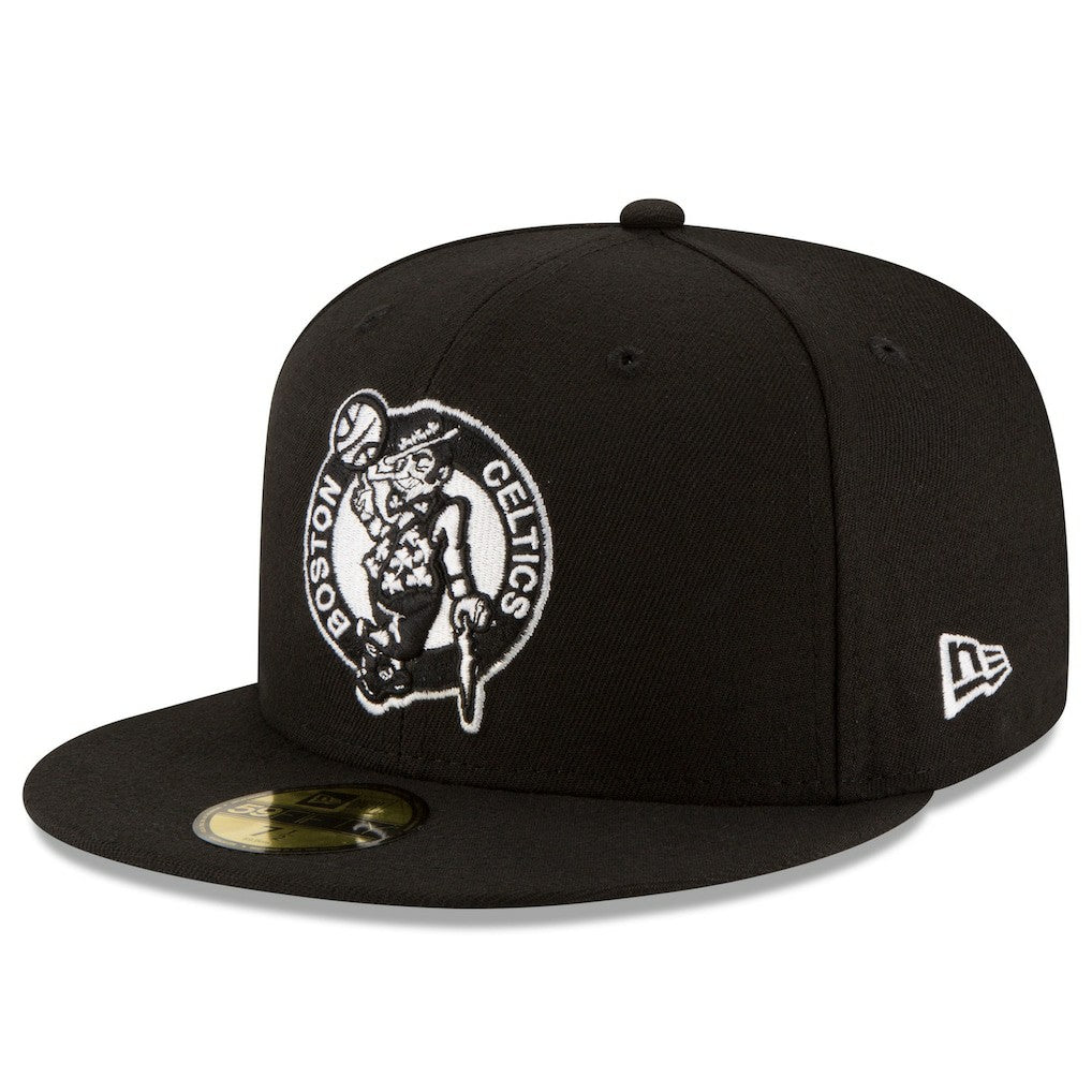 Boston Celtics Black & White Logo 59FIFTY Fitted Hat Black - New Era