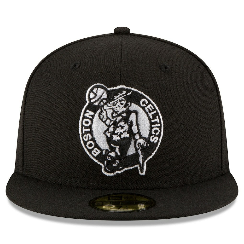 Boston Celtics Black & White Logo 59FIFTY Fitted Hat Black - New Era