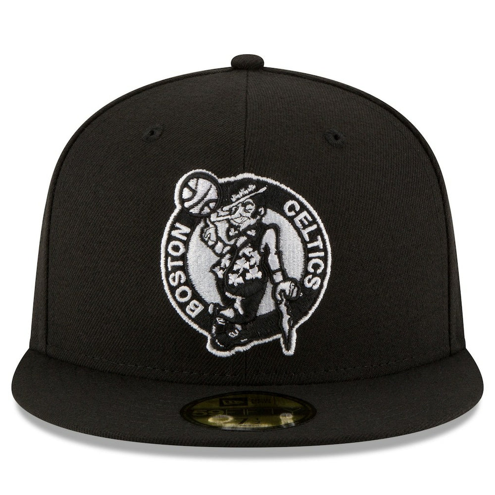 Boston Celtics Black & White Logo 59FIFTY Fitted Hat Black - New Era