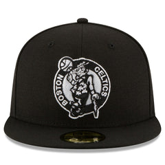 Boston Celtics Black & White Logo 59FIFTY Fitted Hat Black - New Era
