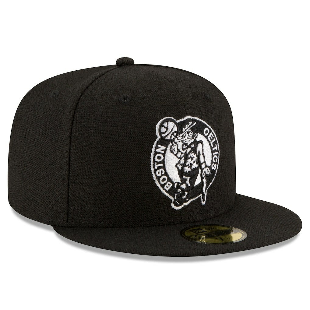 Boston Celtics Black & White Logo 59FIFTY Fitted Hat Black - New Era