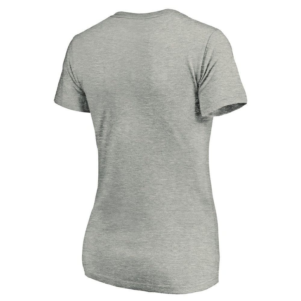 Atlanta Braves Women's Forbes V-Neck T-Shirt - Ash T-shirts