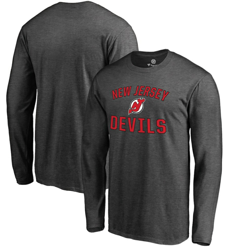 New Jersey Devils Victory Arch Long Sleeve T-Shirt - Heathered Gray | US 2829761