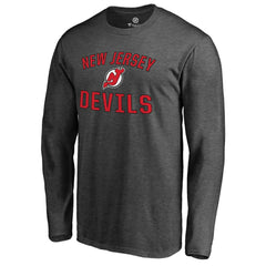 New Jersey Devils Victory Arch Long Sleeve T-Shirt - Heathered Gray | US 2829761