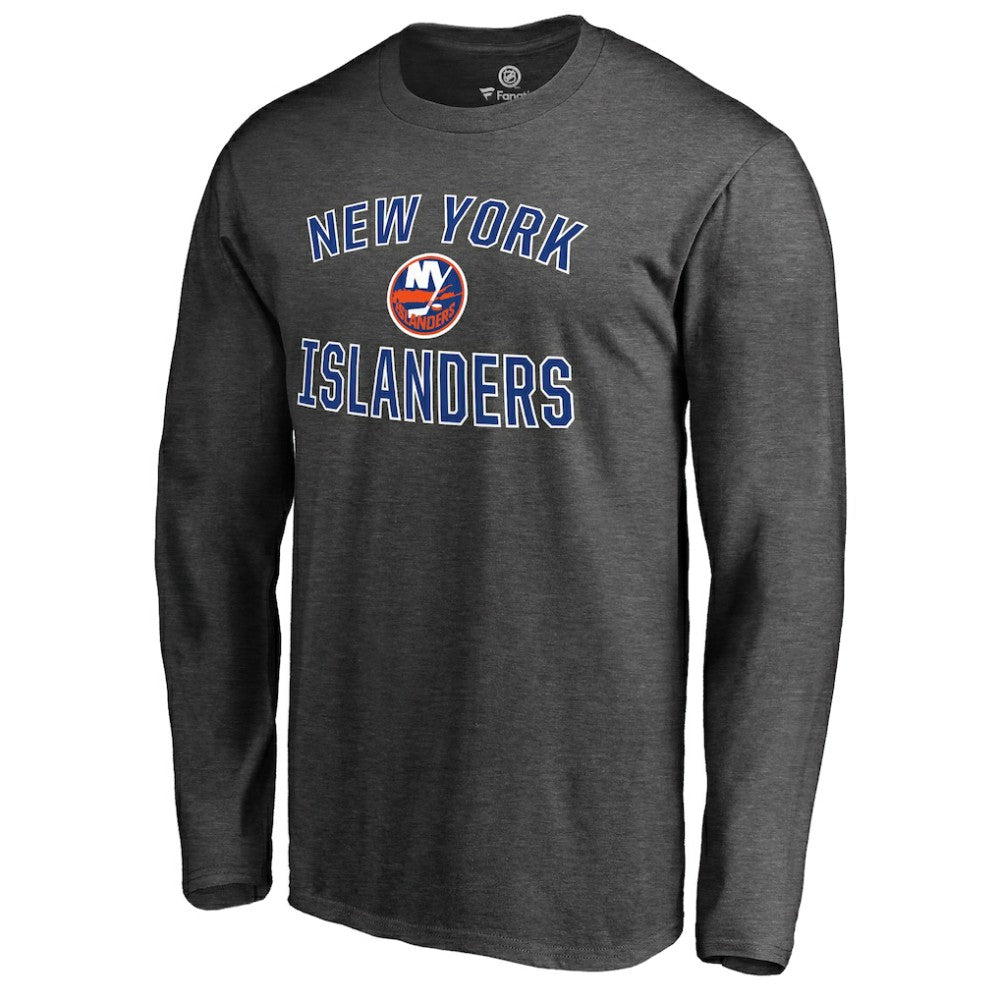 New York Islanders Victory Arch Long Sleeve T-Shirt - Heathered Gray | US 2829762