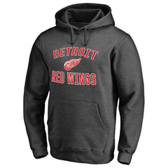 Detroit Red Wings Victory Arch Team Fitted Pullover Hoodie - Heather Charcoal | US 2829783