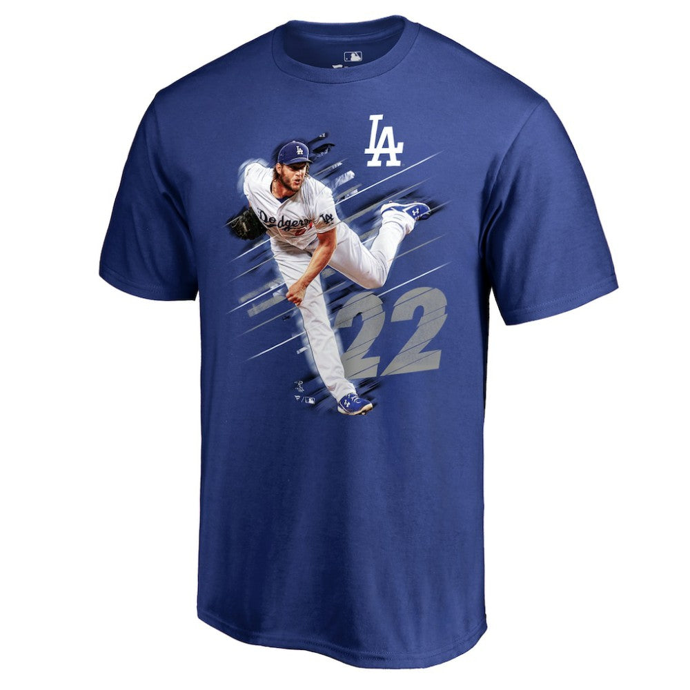 Clayton Kershaw Los Angeles Dodgers Fade Away T-Shirt - Royal T-shirts