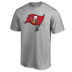 Tampa Bay Buccaneers Primary Logo T-Shirt - Heathered Gray T-shirts