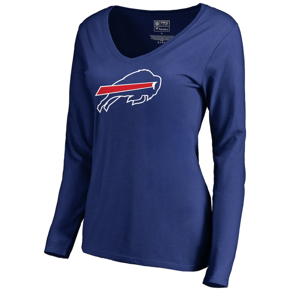 Buffalo Bills Women's Primary Logo V-Neck Long-Sleeve T-Shirt - Royal T-shirts
