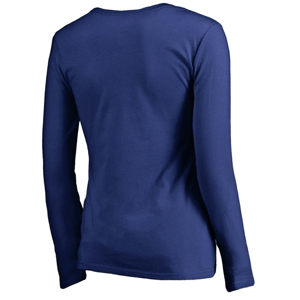 New York Giants Women's Primary Logo V-Neck Long-Sleeve T-Shirt - Royal T-shirts