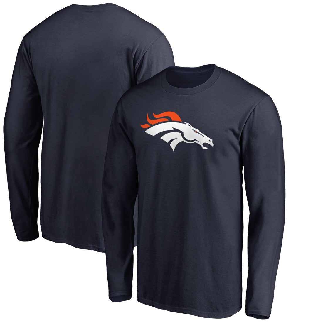 Denver Broncos Primary Logo Long-Sleeve T-Shirt - Navy T-shirts