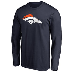 Denver Broncos Primary Logo Long-Sleeve T-Shirt - Navy T-shirts