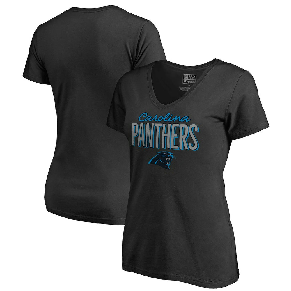 Carolina Panthers Women's Nostalgia T-Shirt - Black T-shirts