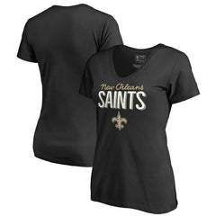 New Orleans Saints Women's Nostalgia T-Shirt - Black T-shirts