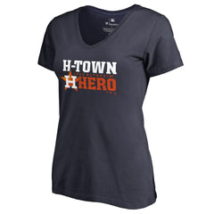 Jose Altuve Houston Astros Women's Player Hometown Collection V-Neck T-Shirt - Navy T-shirts