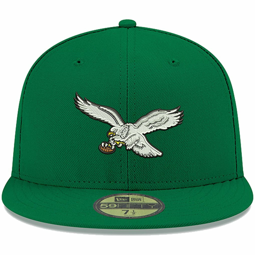 Philadelphia Eagles New Era Omaha Throwback 59FIFTY Fitted Hat - Kelly Green Hats