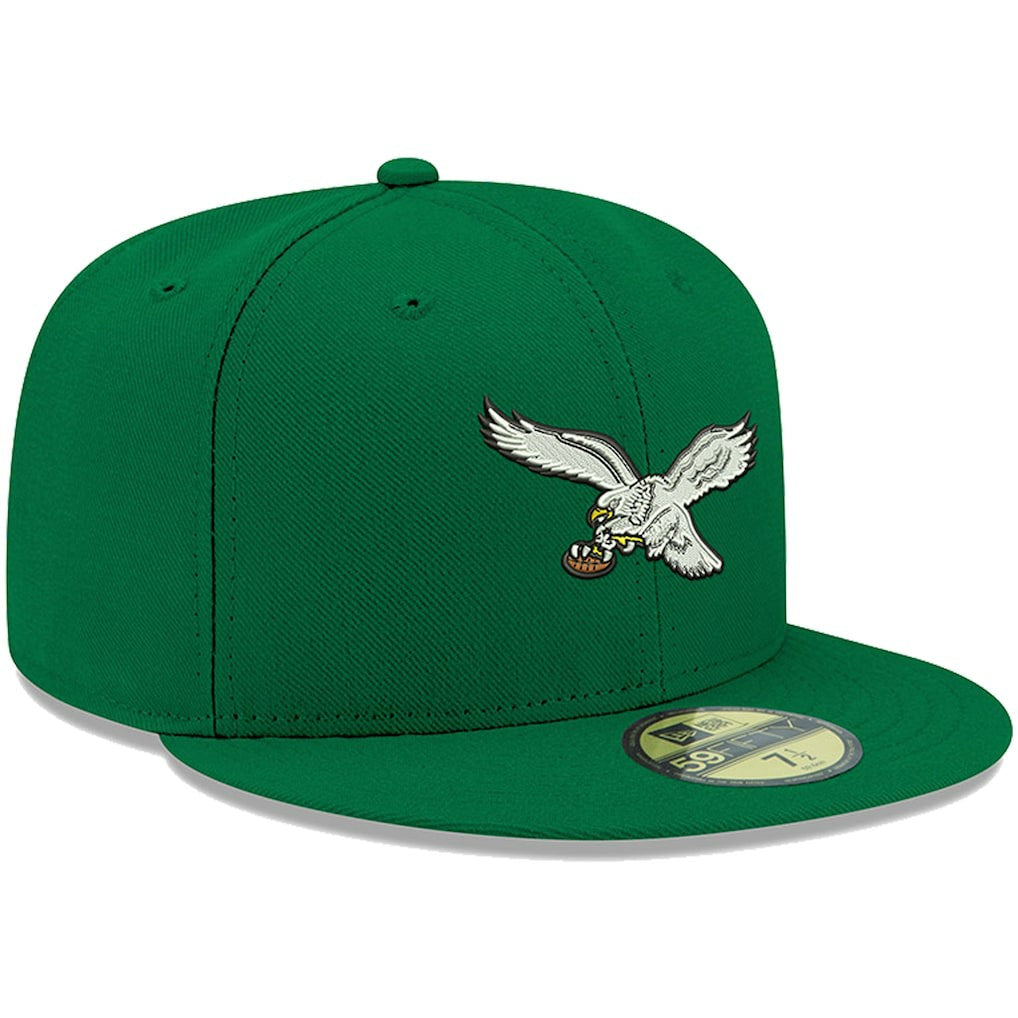 Philadelphia Eagles New Era Omaha Throwback 59FIFTY Fitted Hat - Kelly Green Hats