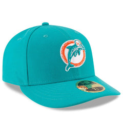 Miami Dolphins New Era Omaha Throwback Low Profile 59FIFTY Fitted Hat - Aqua Hats