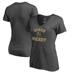 Vegas Golden Knights Women's Overtime V-Neck T-Shirt - Heathered Gray | US 2857432