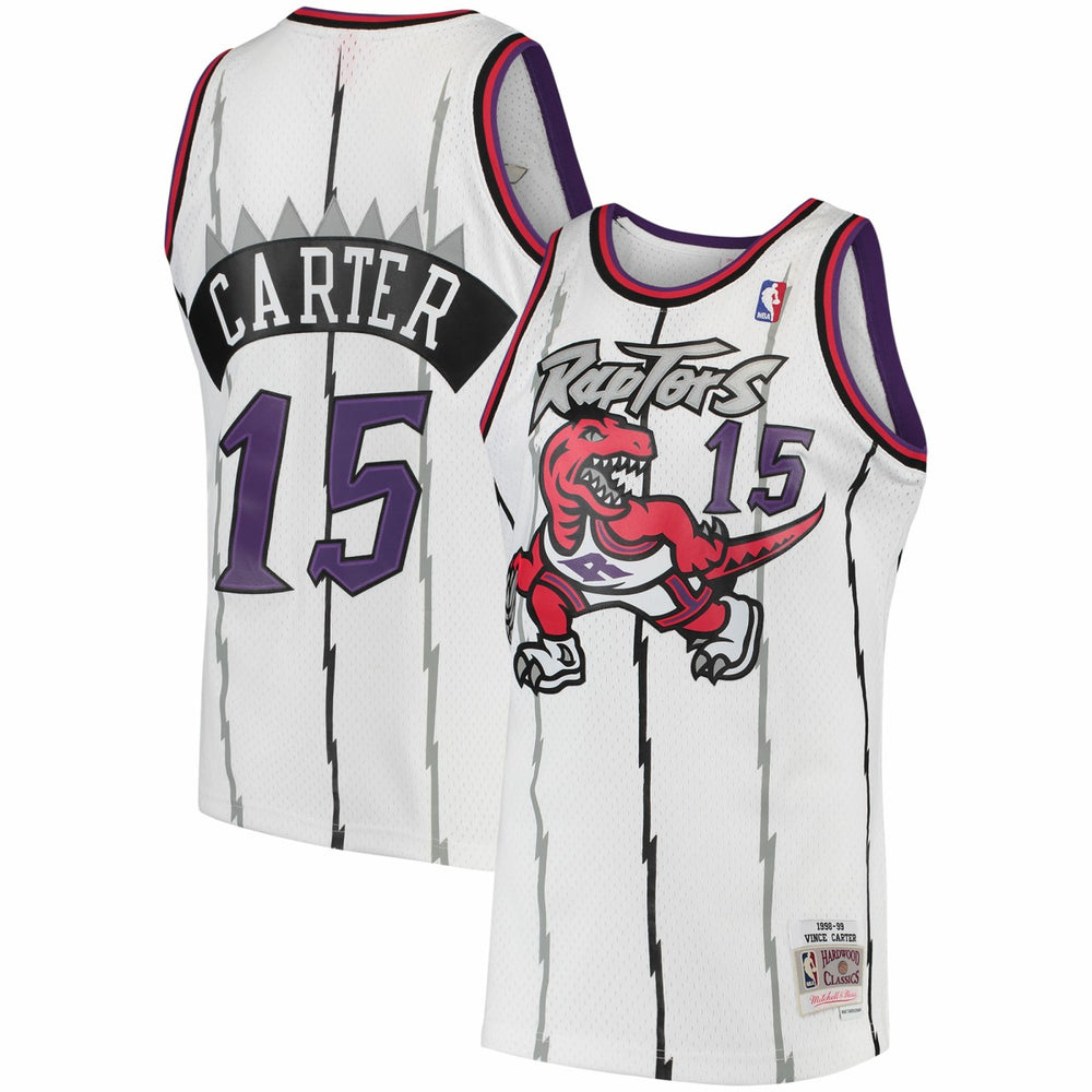 Vince Carter Toronto Raptors 1998/99 Hardwood Classics Swingman Jersey White - Mitchell & Ness