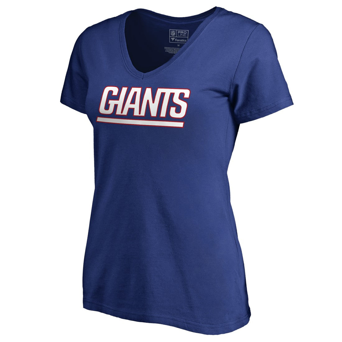 New York Giants Women's Wordmark V-Neck T-Shirt - Royal T-shirts