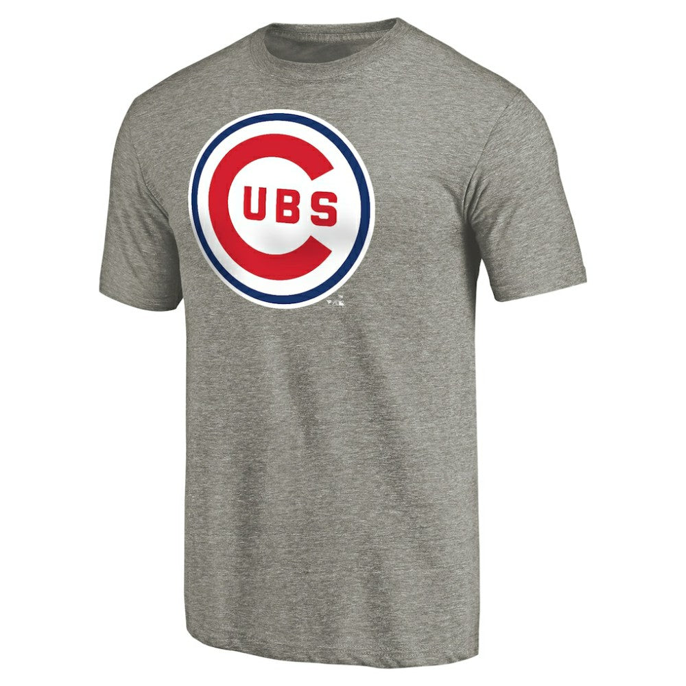 Chicago Cubs Cooperstown Collection Forbes Tri-Blend T-Shirt - Ash T-shirts