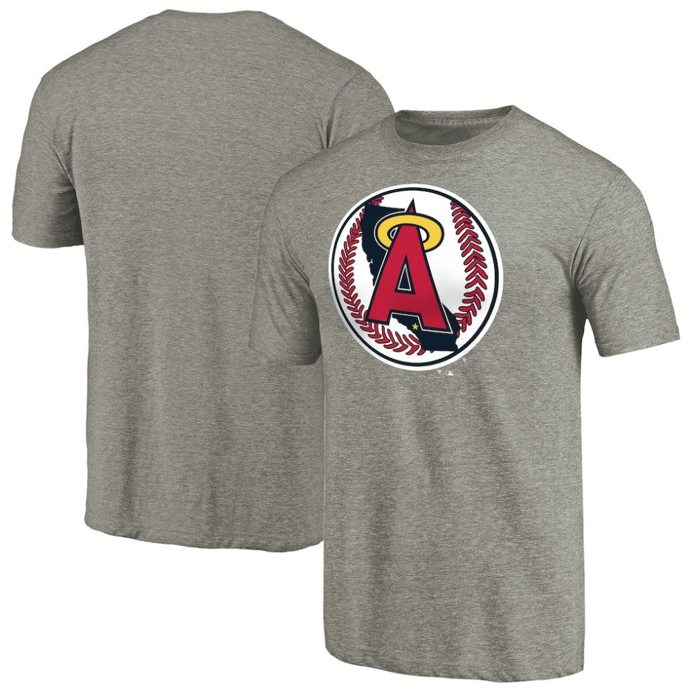 Los Angeles Angels Cooperstown Collection Forbes Tri-Blend T-Shirt - Ash T-shirts