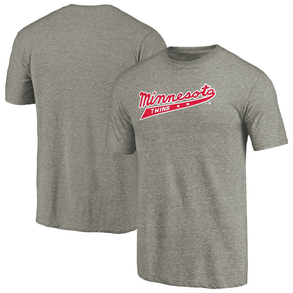 Minnesota Twins Cooperstown Collection Forbes Tri-Blend T-Shirt - Ash T-shirts
